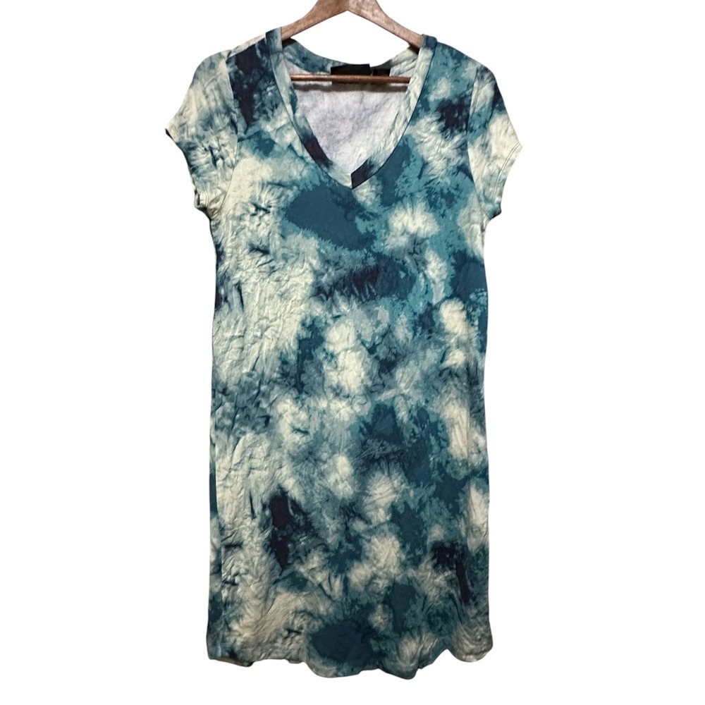 Cynthia Rowley Women's Small‎ Tie Dye V Neck Short Sleeve Dress Casual